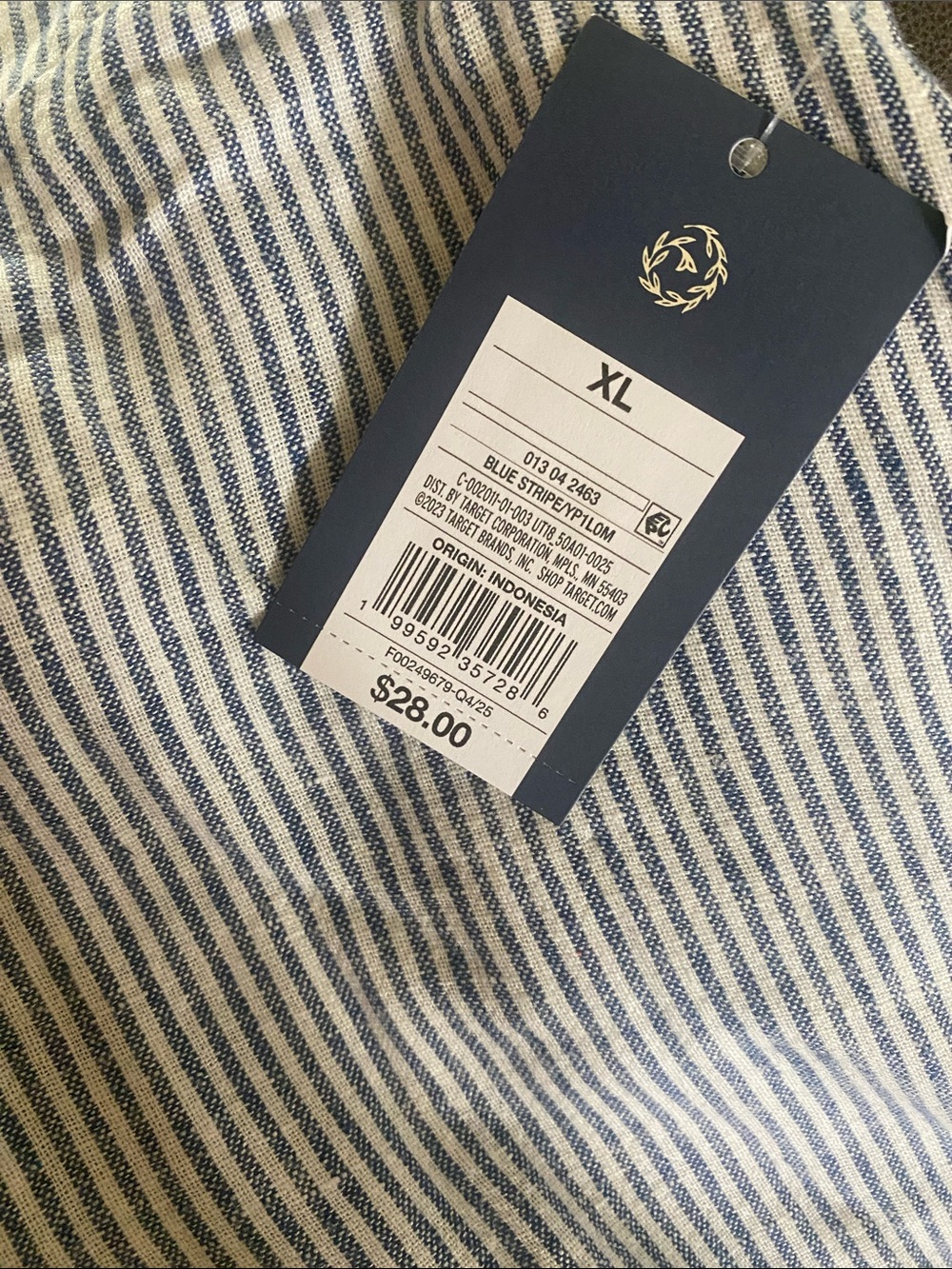 Universal Thread Blue and White Striped Wide-Leg Pants - Picture 7 of 7